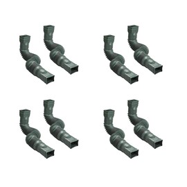 Amerimax 2-Pack Green Flexible Downspout Extension Gutter Connector Rainwater Drainage (Four Pack)