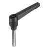 sourcing map Adjustable Clamping Lever Handle M6 x 35mm Metric