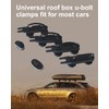 4 PCS Stainless Steel Universal Roof Box U-Bolt Clamps Van