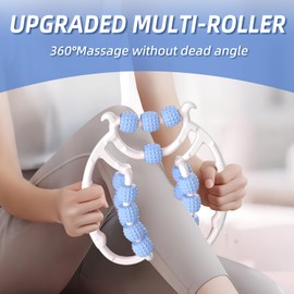 Relax Roller 20 Räder,pilates rolle neck massager Massage Roller Muskel Relaxer Roller, Arm Bein Massage Kreisförmige Beinklemmen für Golfer Ellbogen (blau)