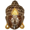Woru Buddha Mask Gold Handmade Wooden Mask from Bali Wall