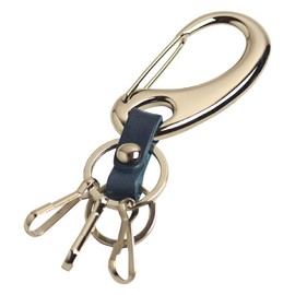 LIMITED SELECT M75 Genuine Leather, Made in Japan, Carabiner, Key Ring, Mind-in-Japan, D-Blue