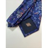 Joseph Abboud Mens 100% Silk Necktie, Blue W/ Floral Design