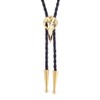 GelConnie Western Leather Ties Bolo Necklace Bone Tie Native American