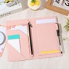CREATCABIN Clipboards Leather Padfolio Portfolio Organizer Portfolio Folder Binder Storage