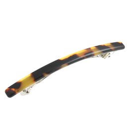 VINGTAINE H-784-BR- Tortoise Shell Style Line Mini Barrette Hair Clip Hair Accessory