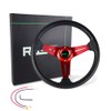 RASTP Universal Racing Steering Wheel 13.8”/350mm 6 Bolts Grip Vinyl