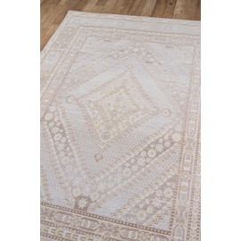 Momeni Isabella Traditional Geometric Flat Weave Area Rug, 5 ft 3 in x 7 ft 3 in, Grey