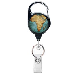 Waizmann.IDeaS® 1 x ID Yo-Yo Zipper ID Card Sleeves Loop Clip Roll Mechanism Ring & Belt Clip Key