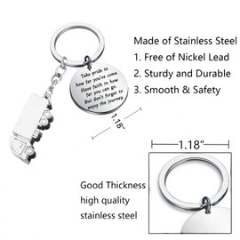 FUSTMW Trucker Gifts for Truck Driver Keychain Truck Driver Appreciation Gifts Drive Safe Gifts Semi Trailer Key Chain, Big Truck Keychain, Large