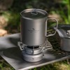 Boundless Voyage Titanium Spirit Burner Mini Alcohol Stove with Brackets