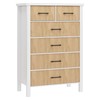Jocoevol White Dresser 6 Drawer Dresser for Bedroom, Modern Fluted