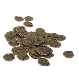 CORHAD 50pcs Vintage Bronze Metal Steampunk Gears Charms Jewelry Making Watch Wheel for Crafting DIY Accessories for Necklaces Scrapbooking and Cosplay