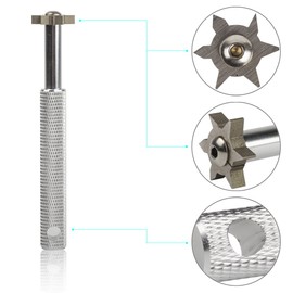 HIFROM Groove Sharpener with 6 Heads - Golf Club Groove Sharpener Re-Grooving Tool and Cleaner Replacement for All Irons Pitching Sand Lob Gap and Approach Wedges and Utility Clubs (2 Sliver)