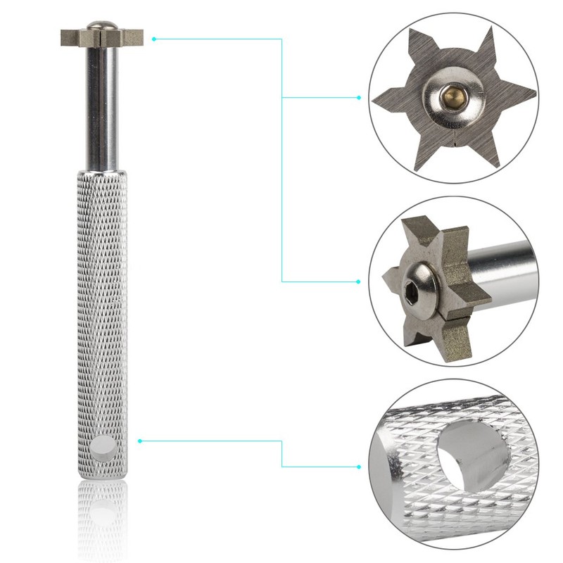 HIFROM Groove Sharpener with 6 Heads - Golf Club Groove