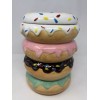 ELEMENTS NEW Large Ceramic Stacked DONUT COOKIE JAR Sprinkles Decor