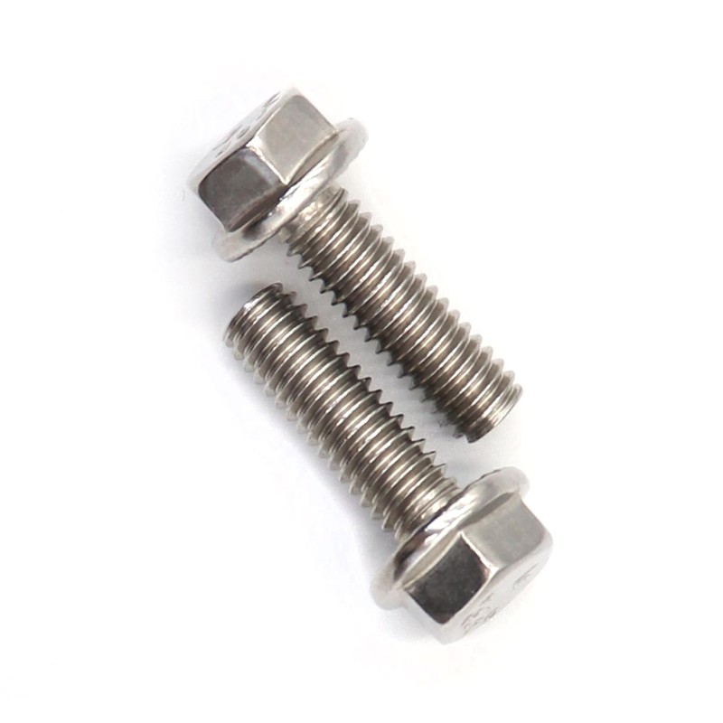 cSeao 1/4-20 x 1-1/4" Flanged Hex Head Bolts Flange Hexagon
