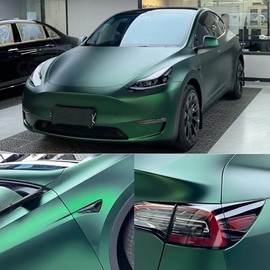 XhuangTech Vinyl Wrap for Cars Venom Green Adhesive Car Body Film Sticker Scratch Recovery Air Bubble Release Green Auto Wrap Vinyl Decal (29.53" in x 5' Ft)