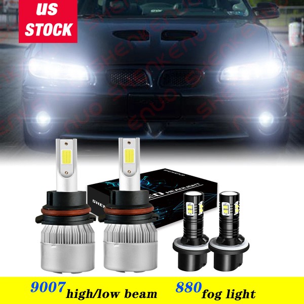 SHENKENUO For Pontiac Grand Prix 1997-2003 4X Bright white LED