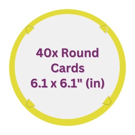 Jovial & Joyful Spin Art Refill Paper for Spin Machine, 40 Round Cards, Spin and Spiral Art Station Refill Paper, Craft Thick Paper