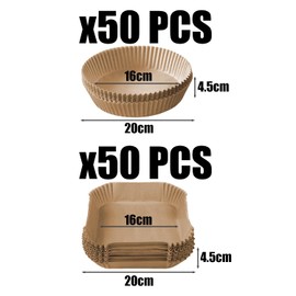 TVSVKWE 100 Sheets Of Oil-Absorbing Paper, High-Temperature Resistant Baking Paper, Food Mat Paper, Air Fryer Accessories, Kitchen Supplies.