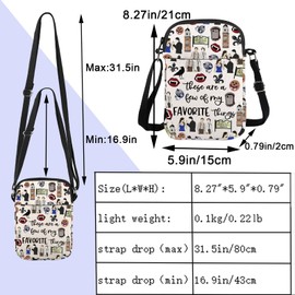 ENSIANTH TVD Inspired Gift TVD Lover Crossbody Bag Vampire Slayer Fans Messenger Bag Vampire Horror TV Show Merch (Vampire thing CB)