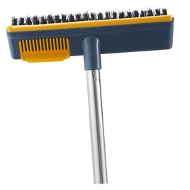 FRCOLOR Telescopic Handle Floor Scrub Brush Labor Saving Angle Durable Cleaning for Bathroom Kitchen Tiles Patio Garage