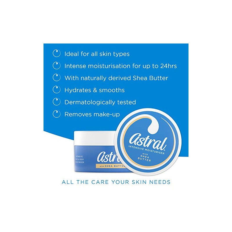 astral Astral Face & Body Intensive Moisturiser Cream with Shea