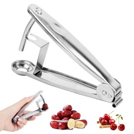 YYTECH Cherry Pitter, Cherry Stone Pitter for Kitchen Ready Pitted Fruits, Stainless Steel Corer, Cherry Pitter, Hand Cherry Stone Remover for Fruit, Cherry Fruit Berry (Silver)