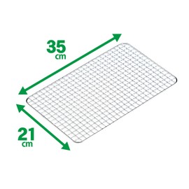 GREEN LIFE Replacement Grill Net for Hibachi Barbecue BBQ W35×D21cm C-35