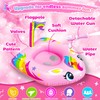 Unicorn Pool Float for Kids with Water Gun, Inflatable Pool