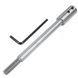 Litoexpe 7 Inch Extra Long Forstner Bit Extension for Adding Over 5-5/8 Inches of Drilling Depth to Your 3/8 Inches Round or Hex Shafts Forstner Bit for Wood Turners, Furniture and Construction
