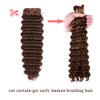 ALLRUN Deep Wave Brown Human Hair Bundles Curly Bundles Chocolate