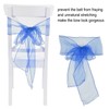 10Pcs Organza Banquet Chair Sash Exquisite Chair Bows Sashes for