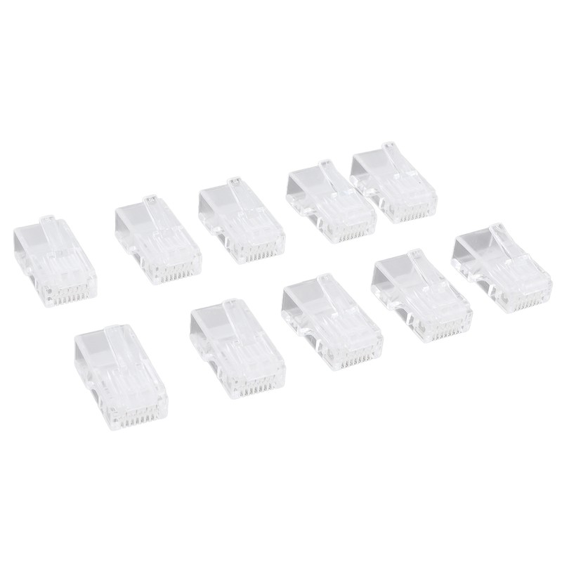 100Pcs TF2005A 8P8C RJ45 Connector CAT6 Unshielded Ethernet Crystal Head
