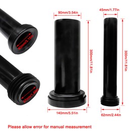 SEIWEI Wall Hung Toilet Tank Pipe Connector Set with 11.81inch Drain Pipe,Flush Pipe,Gasket,Toilet Replacement Parts with ABS Plastic,Easy Installation(style A)