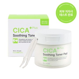 60 sheets of Chica Plus Soothing Toner Pad /Low Stimulation Carming Sedding Pad / 시카 플러스 수딩 토너패드 60매 /저자극 카밍 진정패드