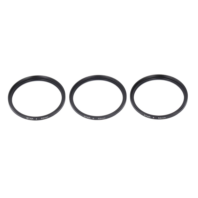 Star Filter Lens Set 52mm Adjustable Starburst Effect Filter 4