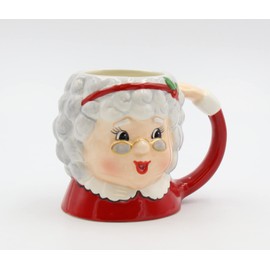 Fine Ceramic Christmas Holidays Mrs. Santa Claus Mug, 5-1/2" L