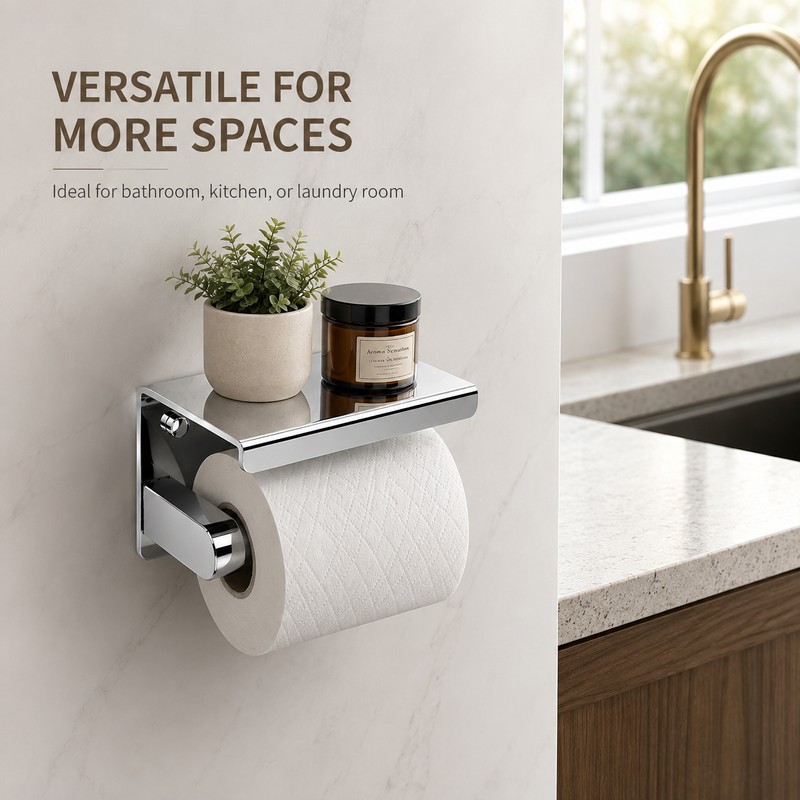 Stainless Steel Paper Towel Holder for Kitchen – Wall-Mounted Roll