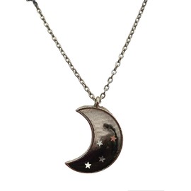 "Midnight Elegance: Black Starry Moon Necklace – Enchanting Celestial Pendant for a Timeless Look"| Moon Necklace - Star and Moon Pendant for Women, Girls| Gifts for Woman| Elegant wear