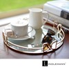 LINDLEMANN Decorative Tray - Metal Mirrored Vanity Tray with Distinctive