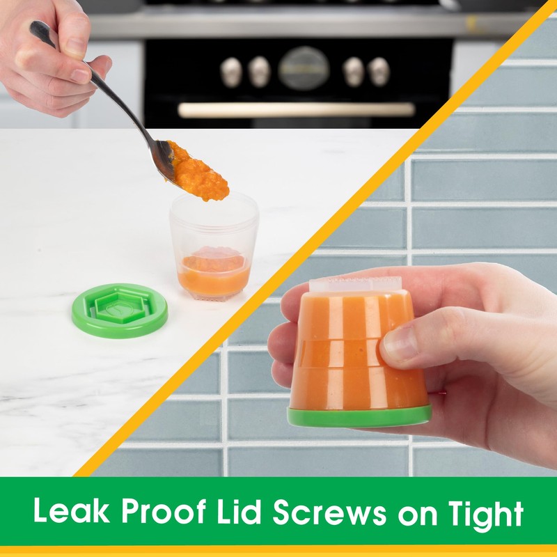 Baby Food Storage Containers w Write What You Want Lids