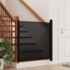 CHARMMA Retractable Pet Gate Black 40.4"x49.2",Baby & Pet Safety Gates-4004132