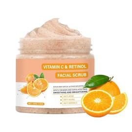 Vitamin C Face Scrub - Brightens with Vitamin C & Exfoliates with Retinol - Gentle for Sensitive Skin - Suitable for All Skin Types - Easy to Use  #FaceScrub #SkinCare