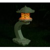TIAAN 24”Height Japanese Style Lantern Solar Garden lamp Solar Pagoda