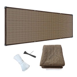 JIANLEI Veranda Blackout Net, High Density Polyethylene, Coffee, 2.6 x 11.8 ft (0.8 x 3.6 m)