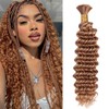 22 Inch Human Braiding Hair 50g/1 Bundle Deep Wave Human