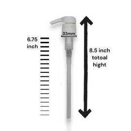 Pump for 1 liter 32oz Bottles for Lotion Shampoo or Conditioner Pack of 2 White