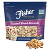 Fisher Chef's Naturals Unsalted Toasted Sliced Almonds 10oz Resealable Bag,